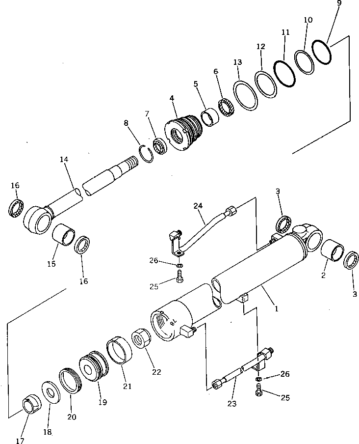 Схема запчастей Komatsu PC30-5 - ЦИЛИНДР СТРЕЛЫ УПРАВЛ-Е РАБОЧИМ ОБОРУДОВАНИЕМ