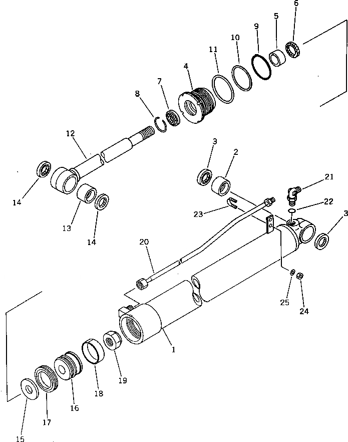 Схема запчастей Komatsu PC30-5 - ЦИЛИНДР РУКОЯТИ УПРАВЛ-Е РАБОЧИМ ОБОРУДОВАНИЕМ