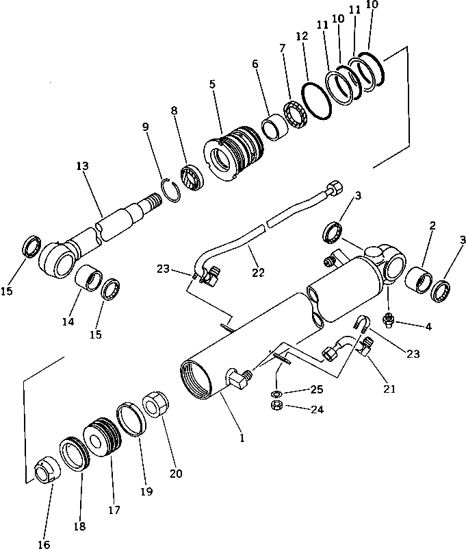 Схема запчастей Komatsu PC30-6 - ЦИЛИНДР СТРЕЛЫ(ДЛЯ КАБИНЫ) РАБОЧЕЕ ОБОРУДОВАНИЕ