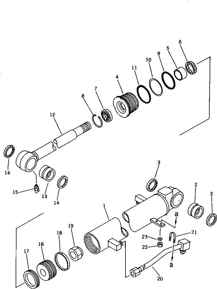 Схема запчастей Komatsu PC30-6 - ЦИЛИНДР КОВША РАБОЧЕЕ ОБОРУДОВАНИЕ