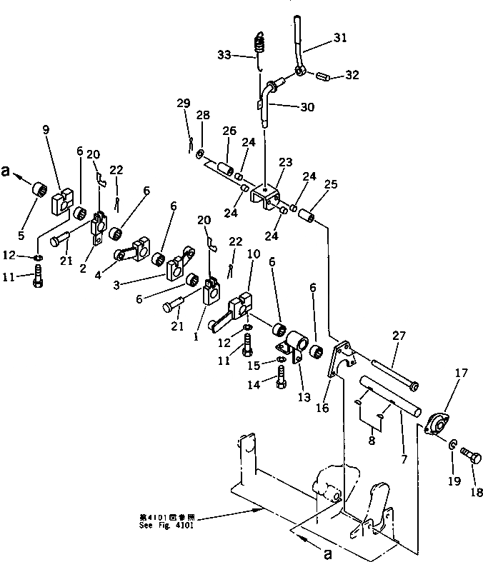 Схема запчастей Komatsu PC30-6 - РЫЧАГ УПРАВЛ-Я ХОДОМ (/) (ДЛЯ ЯПОН.) СИСТЕМА УПРАВЛЕНИЯ И ОСНОВНАЯ РАМА