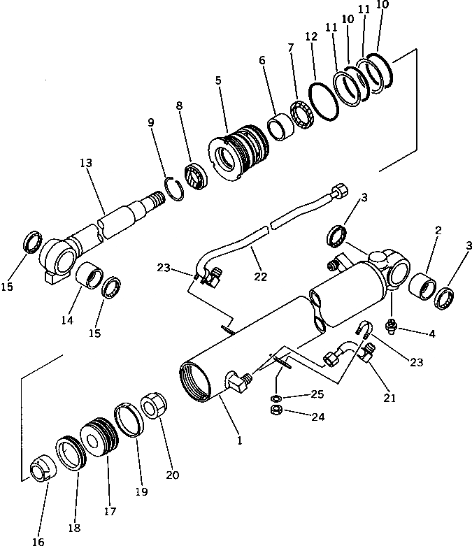 Схема запчастей Komatsu PC30-6 - ЦИЛИНДР СТРЕЛЫ(ДЛЯ НАВЕСА) РАБОЧЕЕ ОБОРУДОВАНИЕ