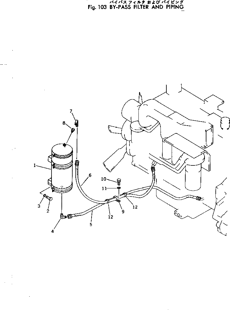 Схема запчастей Komatsu PC300-2 - BY-PASS ФИЛЬТР. И ТРУБЫ КОМПОНЕНТЫ ДВИГАТЕЛЯ И ЭЛЕКТРИКА