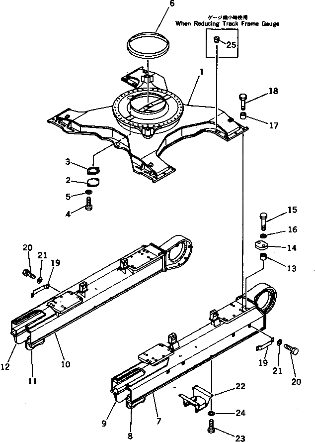 Схема запчастей Komatsu PC300-3 - ГУСЕНИЧНАЯ РАМА (УСИЛ. СПЕЦ-Я.) СПЕЦ. APPLICATION ЧАСТИ¤ МАРКИРОВКА¤ ИНСТРУМЕНТ И РЕМКОМПЛЕКТЫ