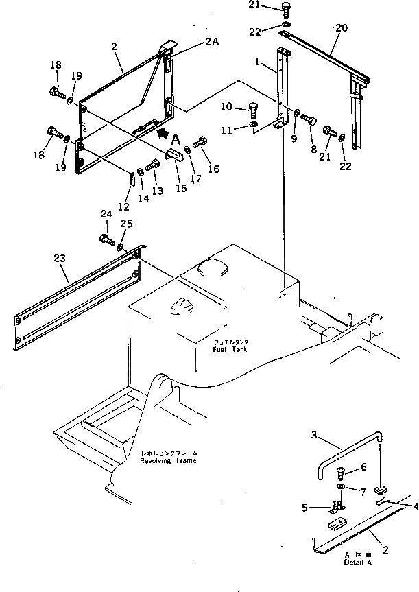 Схема запчастей Komatsu PC300-3 - MACHINERY ОБСТАНОВКА (/) (С АНТИВАНДАЛЬН.) ОСНОВНАЯ РАМА И КАБИНА