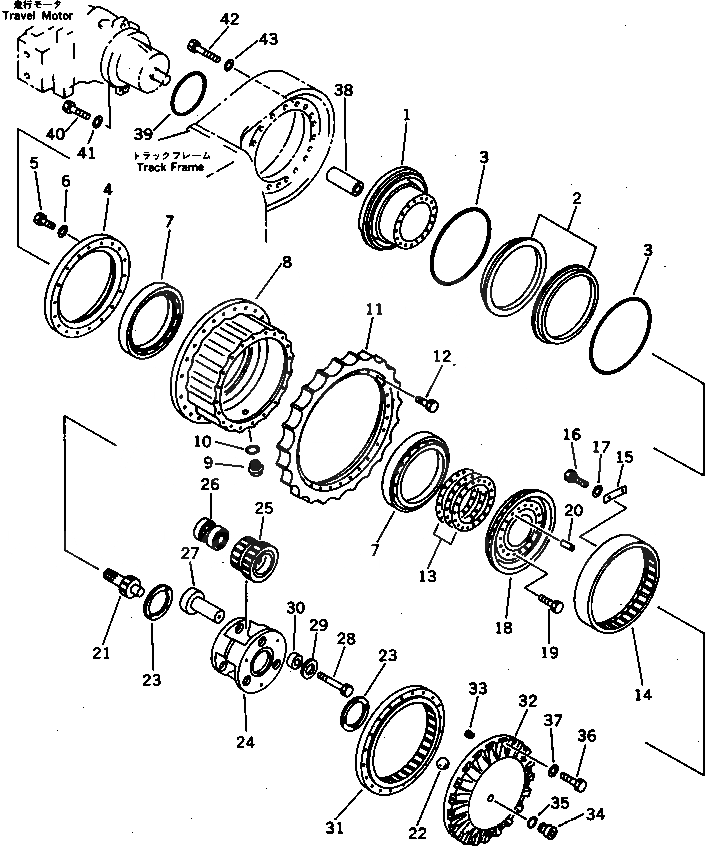 Схема запчастей Komatsu PC300-3 - КОНЕЧНАЯ ПЕРЕДАЧА (УСИЛ. СПЕЦ-Я.)(№-7) СПЕЦ. APPLICATION ЧАСТИ¤ МАРКИРОВКА¤ ИНСТРУМЕНТ И РЕМКОМПЛЕКТЫ