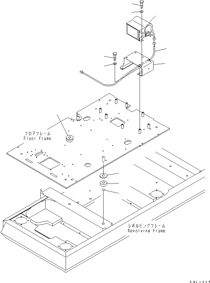 Схема запчастей Komatsu PC300-6Z - ОСНОВН. КОНСТРУКЦИЯ (ОБОГРЕВАТЕЛЬ. И ПОДУШКИ)(№-79) КАБИНА ОПЕРАТОРА И СИСТЕМА УПРАВЛЕНИЯ