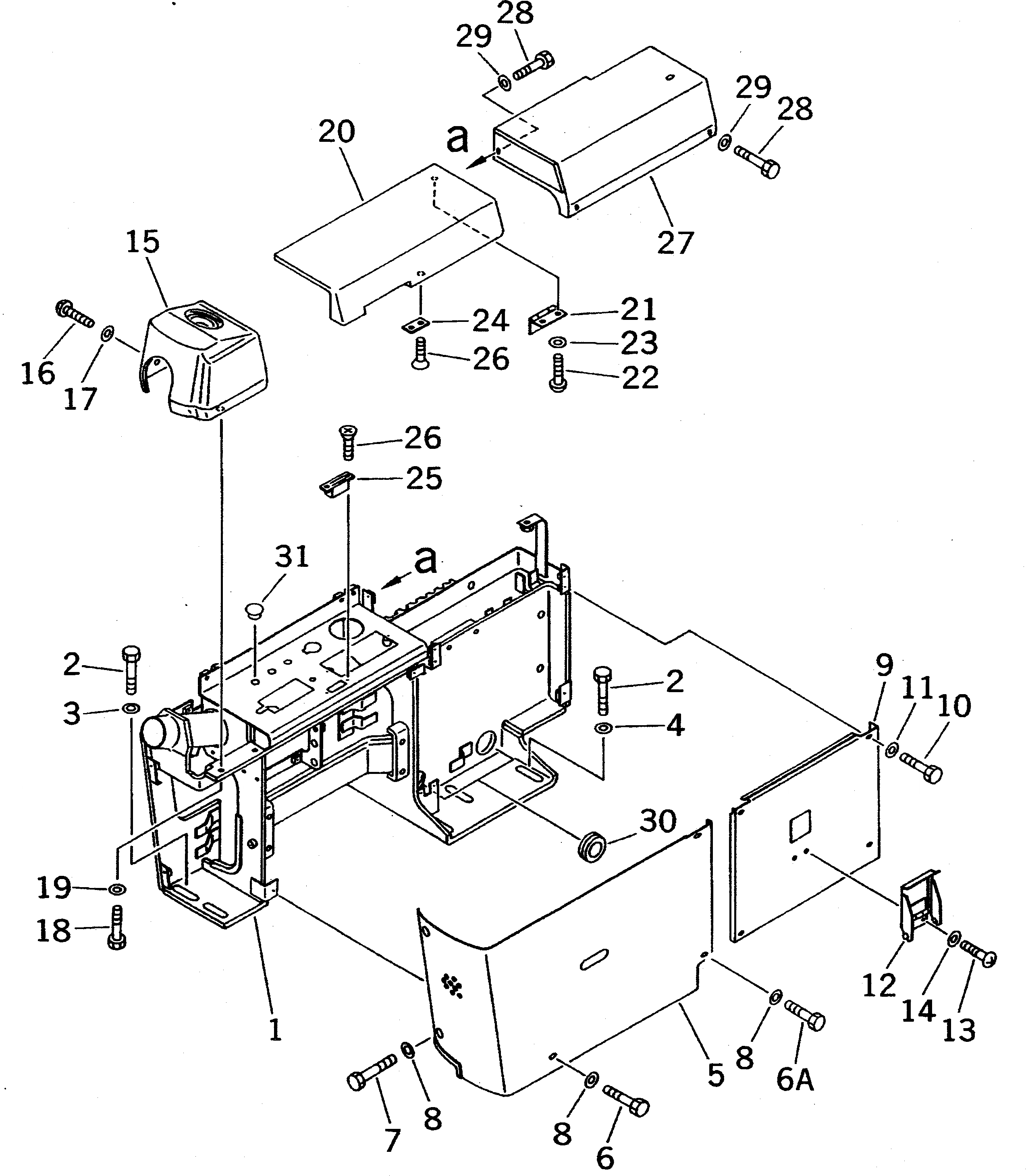 Схема запчастей Komatsu PC300-5C - ПАНЕЛЬ СТОЙКА (ДЛЯ УДЛИНН. РЫЧАГ УПРАВЛ-Е)(№-) СИСТЕМА УПРАВЛЕНИЯ И ОСНОВНАЯ РАМА