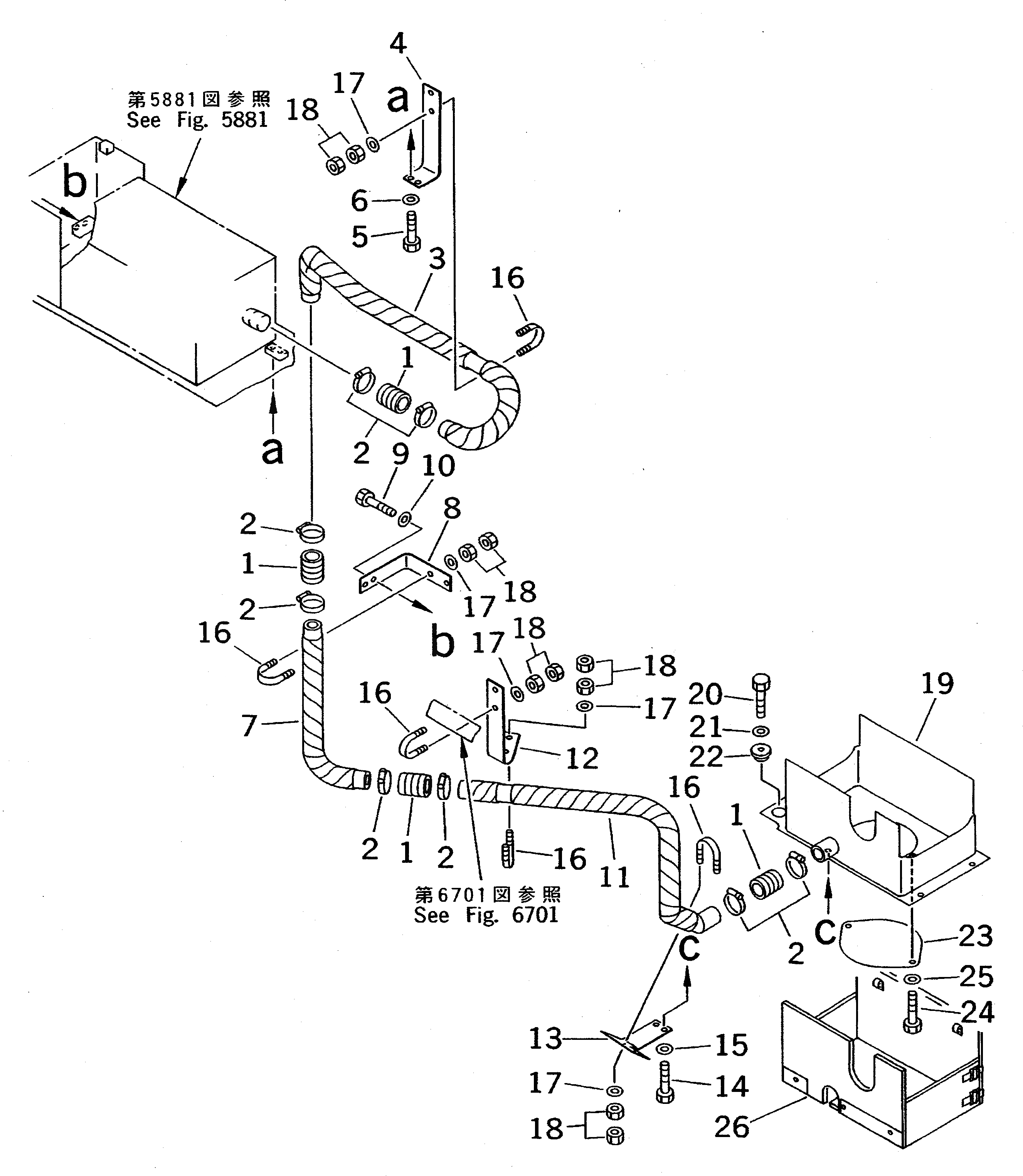Схема запчастей Komatsu PC300-5C - ПРЕДПУСК. ПОДОГРЕВ (/) (МОРОЗОУСТОЙЧИВ. СПЕЦ-Я (A) СПЕЦ-Я.) ЧАСТИ КОРПУСА