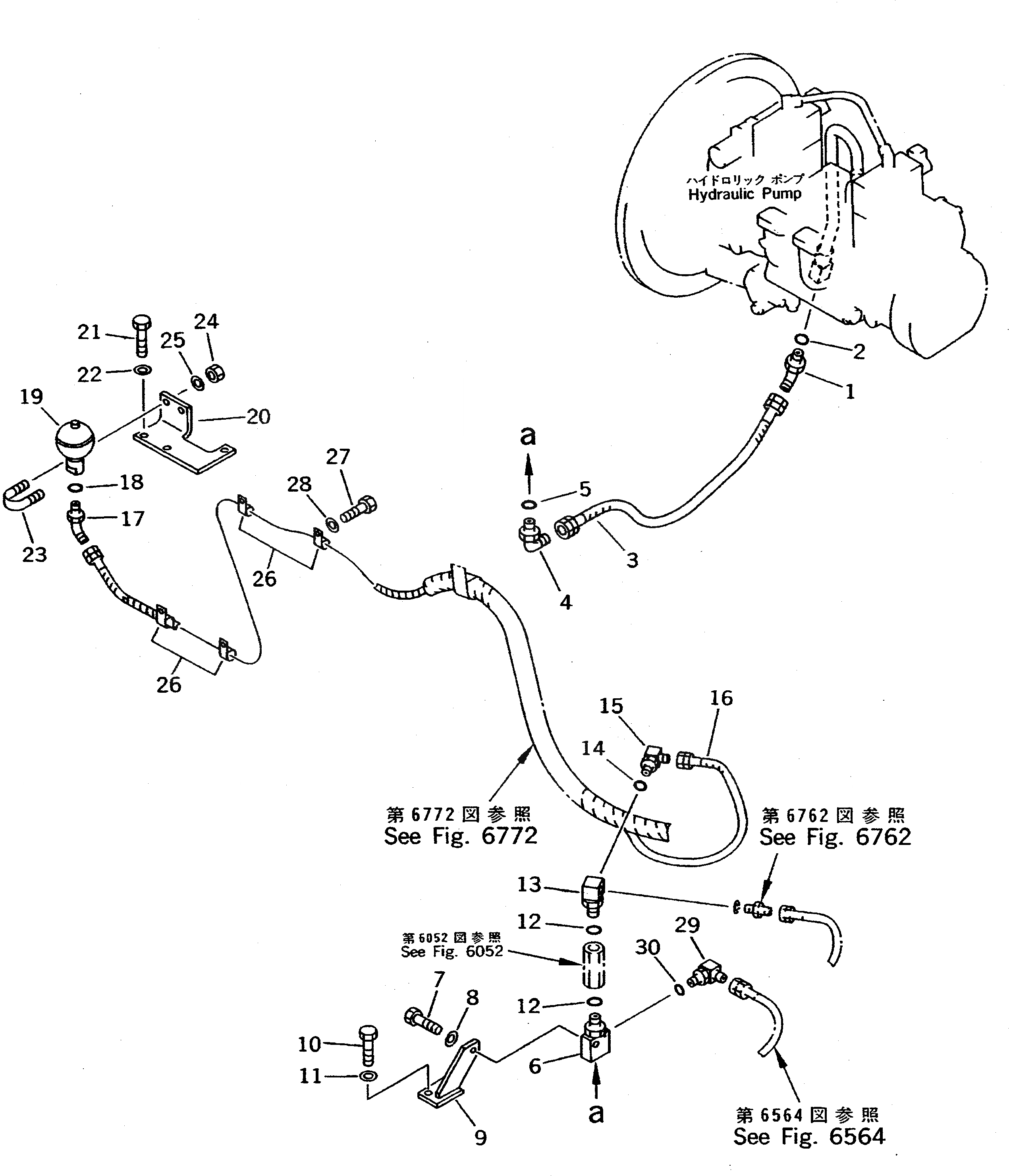Схема запчастей Komatsu PC300-5C - НАСОС - БЕЗОПАСН. ЛИНИЯ ЗАКРЫВАЮЩЕГО КЛАПАНА УПРАВЛ-Е РАБОЧИМ ОБОРУДОВАНИЕМ