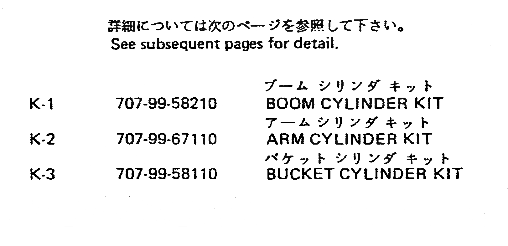 Схема запчастей Komatsu PC300-5C - КОМПЛЕКТ МАРКИРОВКА¤ ИНСТРУМЕНТ И РЕМКОМПЛЕКТЫ
