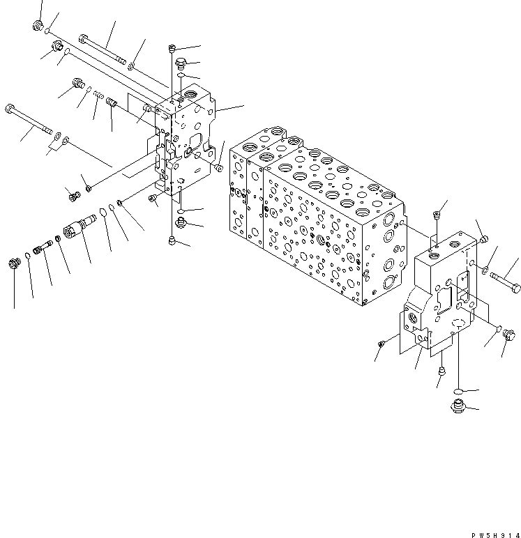 Схема запчастей Komatsu PC300-7-AA - ОСНОВН. КЛАПАН (-АКТУАТОР) (7/) ОСНОВН. КОМПОНЕНТЫ И РЕМКОМПЛЕКТЫ