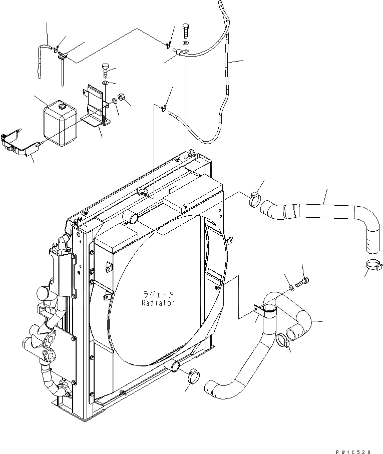 Схема запчастей Komatsu PC300-7 - ОХЛАЖД-Е (СИСТЕМА ТРУБ РАДИАТОРА И SUB-БАК)(№-) СИСТЕМА ОХЛАЖДЕНИЯ