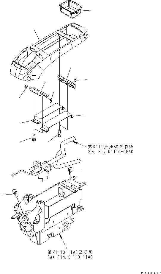 Схема запчастей Komatsu PC300-7 - ОСНОВН. КОНСТРУКЦИЯ (КОНСОЛЬ) (ВЕРХН.) (ЛЕВ.) (БЕЗ КОНДИЦ. ВОЗДУХА И РАДИО)(№-) КАБИНА ОПЕРАТОРА И СИСТЕМА УПРАВЛЕНИЯ