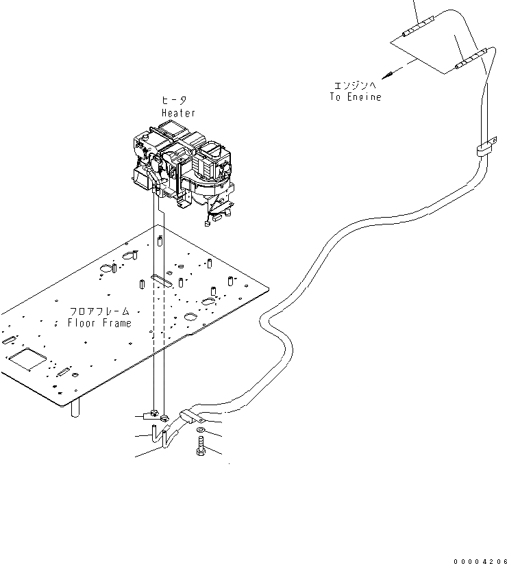 Схема запчастей Komatsu PC300-7 - ОСНОВН. КОНСТРУКЦИЯ (ШЛАНГИ ОБОГРЕВАТЕЛЯ И КРЕПЛЕНИЕ) (МОРОЗОУСТОЙЧИВ. СПЕЦИФ-Я)(№9-) КАБИНА ОПЕРАТОРА И СИСТЕМА УПРАВЛЕНИЯ