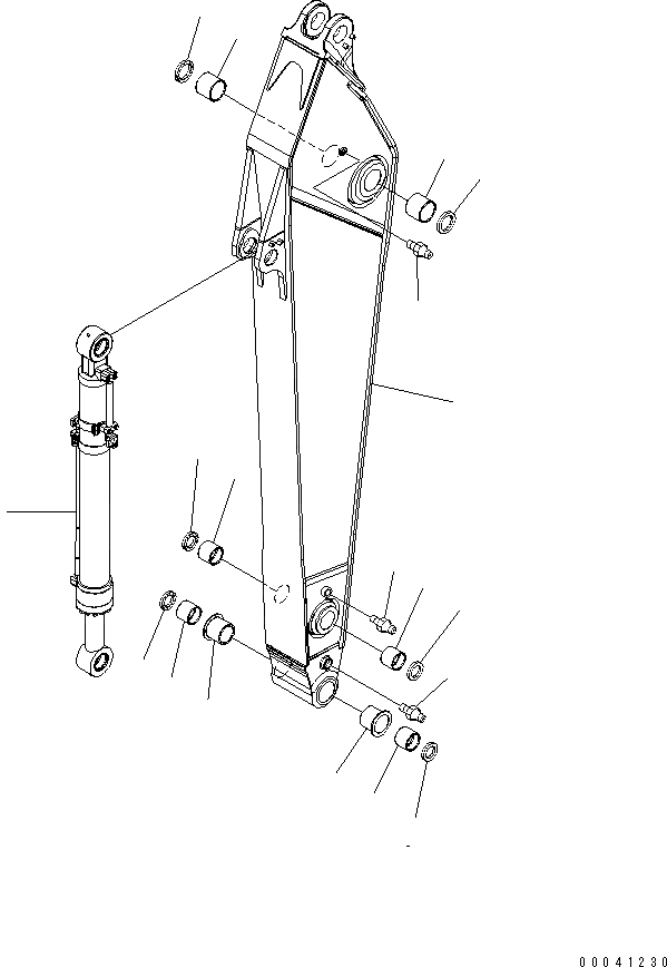 Схема запчастей Komatsu PC300-7 - РУКОЯТЬ (.M)(№-) РАБОЧЕЕ ОБОРУДОВАНИЕ