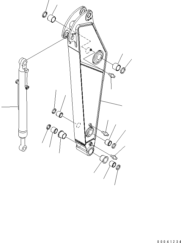 Схема запчастей Komatsu PC300-7 - РУКОЯТЬ (.M) (ДЛЯ COMPONENT)(№-) РАБОЧЕЕ ОБОРУДОВАНИЕ