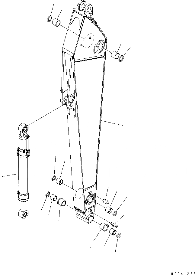 Схема запчастей Komatsu PC300-7 - РУКОЯТЬ (.M)(№-) РАБОЧЕЕ ОБОРУДОВАНИЕ