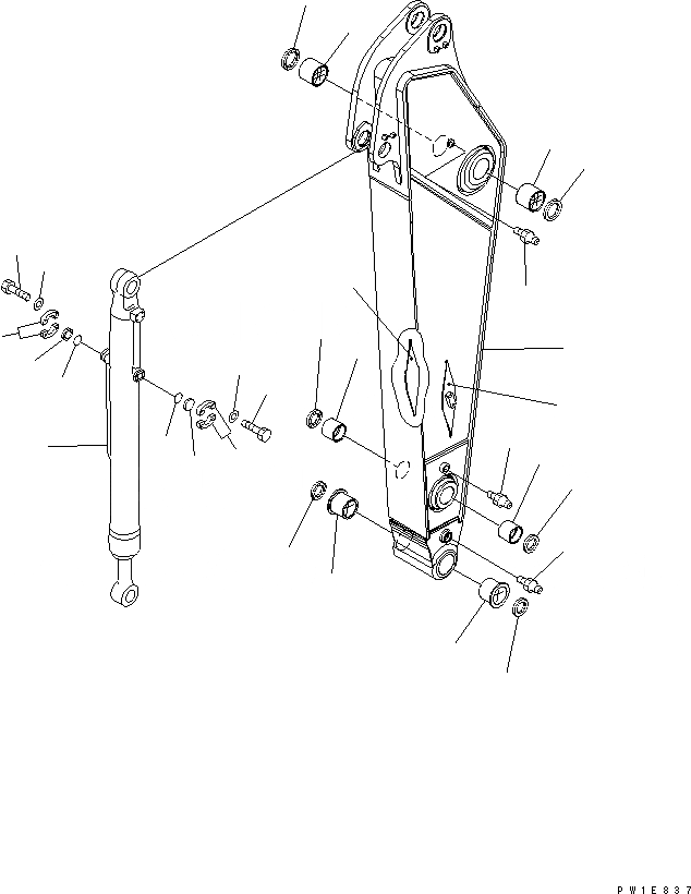 Схема запчастей Komatsu PC300-7 - РУКОЯТЬ (.M) (С ДОПОЛН. ГИДРОЛИНИЕЙ) (ДЛЯ COMPONENT)(СИСТЕМА СМАЗКИ 100 ЧАС.)(№-7) РАБОЧЕЕ ОБОРУДОВАНИЕ