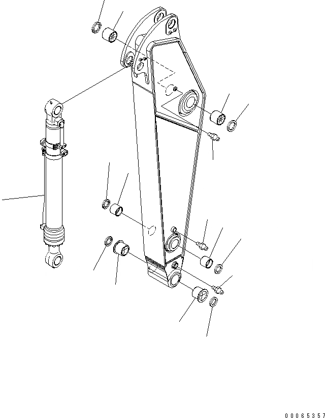 Схема запчастей Komatsu PC300-7 - БЕЗ РУКОЯТИ(ДЛЯ .M РУКОЯТЬ) ( ЧАС. СИСТ. СМАЗКИ ТИП) РАБОЧЕЕ ОБОРУДОВАНИЕ