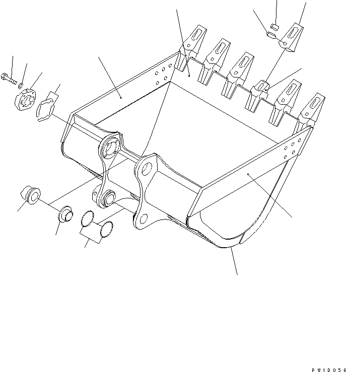 Схема запчастей Komatsu PC300-7 - КОВШ¤ .M¤ MM (ВЕРТИКАЛЬН. ПАЛЕЦ) (С РЕГУЛИРОВКОЙ) РАБОЧЕЕ ОБОРУДОВАНИЕ