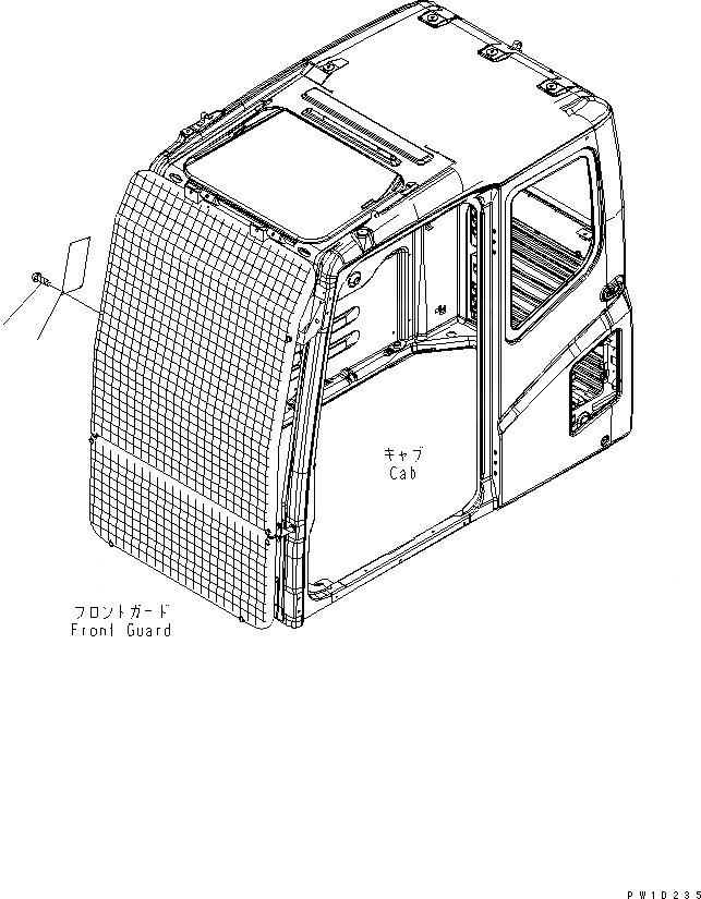 Схема запчастей Komatsu PC300-7 - ПРЕДУПРЕЖДАЮЩ. МАРКИРОВКА (ДЛЯ ЗАЩИТЫ LV1) (ДЛЯ КРОМЕ ЯПОН.)(№-) МАРКИРОВКА