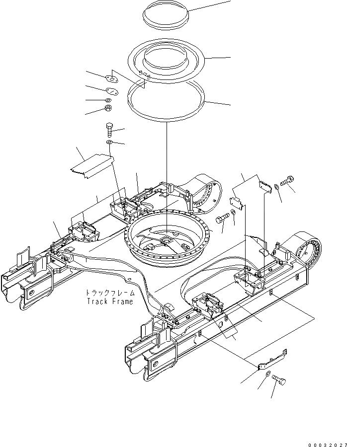 Схема запчастей Komatsu PC300-7 - ГУСЕНИЧНАЯ РАМА (РЕЗЕРВУАР Д/СМАЗКИ И СТУПЕНИ)(№7-) ХОДОВАЯ