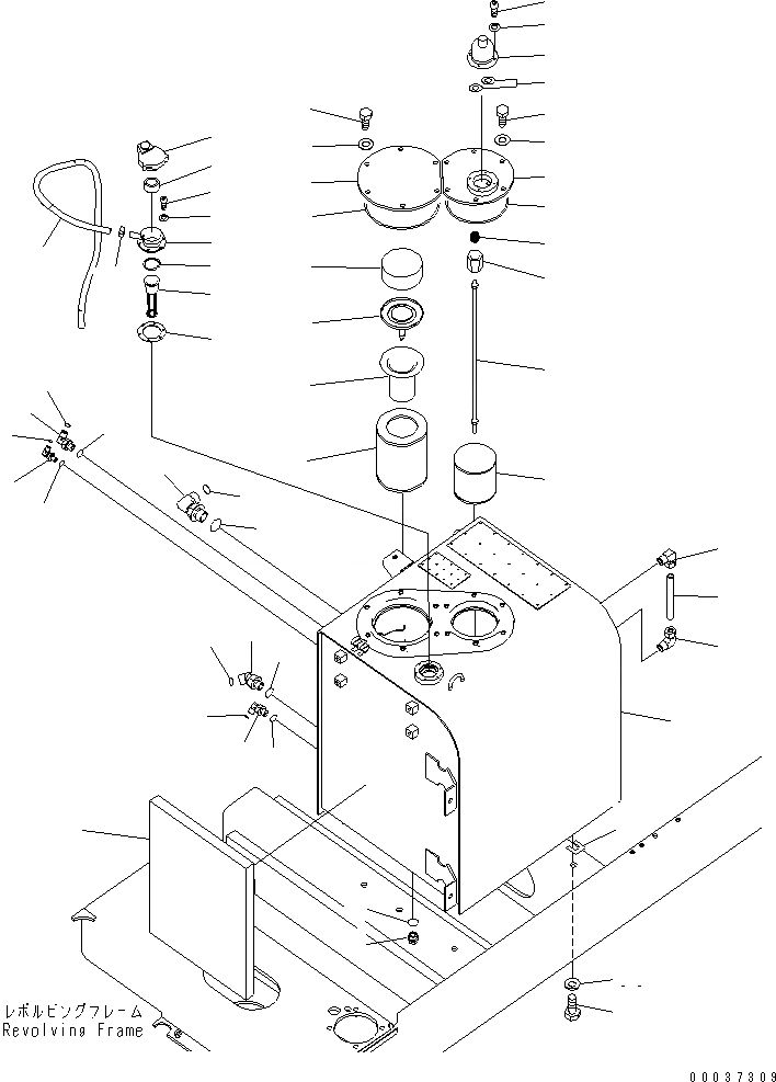 Схема запчастей Komatsu PC300-7E0 - ГИДР. БАК.(№-) ГИДРАВЛИКА