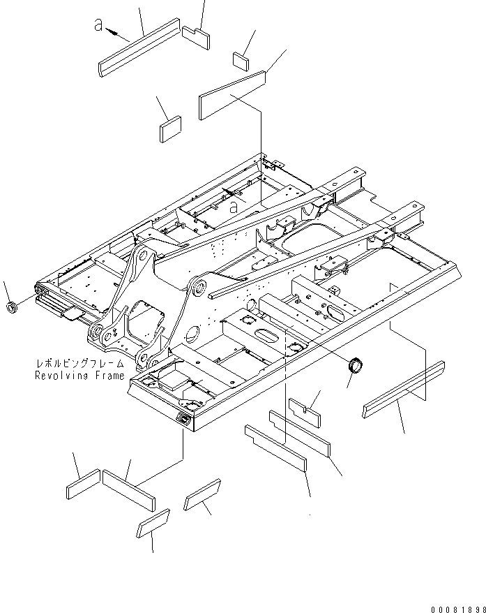 Схема запчастей Komatsu PC300-7E0 - ОСНОВНАЯ РАМА (ЩИТКИ) (ДЛЯ KAL) ОСНОВНАЯ РАМА И ЕЕ ЧАСТИ