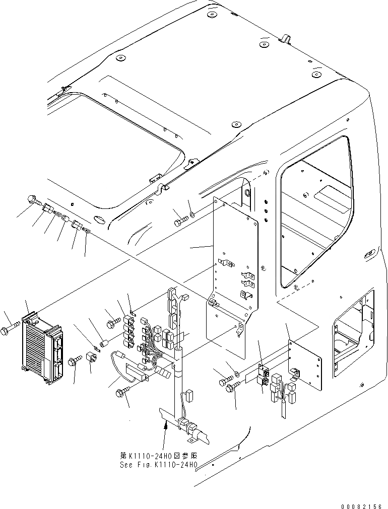 Схема запчастей Komatsu PC300-7E0 - ОСНОВН. КОНСТРУКЦИЯ (КАБИНА) (ПАНЕЛЬ) (ДЛЯ KAL)(№-97) КАБИНА ОПЕРАТОРА И СИСТЕМА УПРАВЛЕНИЯ