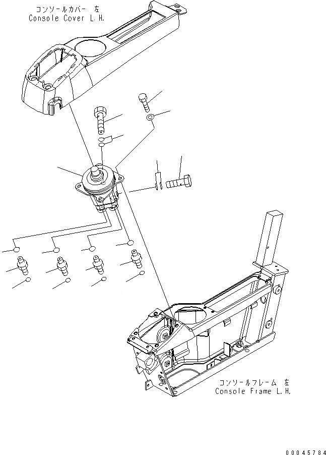 Схема запчастей Komatsu PC300-8 - КАБИНА (ПОЛ) (КЛАПАН¤ ЛЕВ.)(№-) КАБИНА ОПЕРАТОРА И СИСТЕМА УПРАВЛЕНИЯ