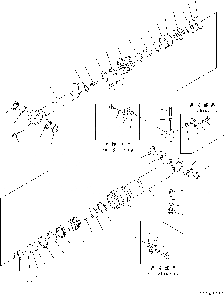 Схема запчастей Komatsu PC300-8 - ЦИЛИНДР РУКОЯТИ(КЛАПАН ПЕРЕГРУЗКИ)(№9-) ОСНОВН. КОМПОНЕНТЫ И РЕМКОМПЛЕКТЫ