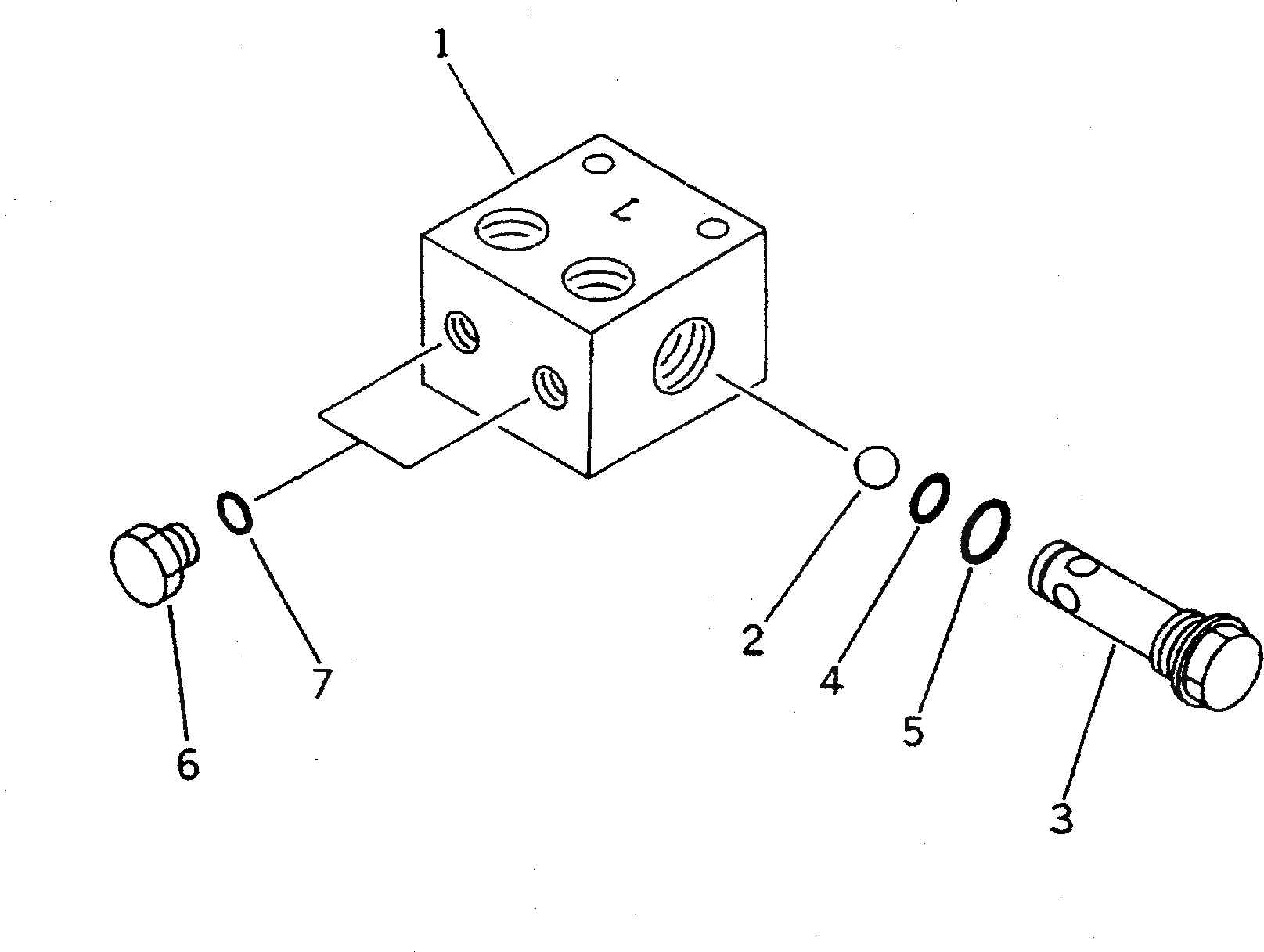 Схема запчастей Komatsu PC300HD-5K - РАСПРЕДЕЛИТ. КЛАПАН (ДЛЯ РУКОЯТИ И ПОВОРОТН.) УПРАВЛ-Е РАБОЧИМ ОБОРУДОВАНИЕМ
