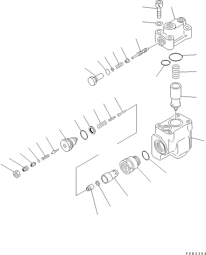 Схема запчастей Komatsu PC300HD-5K - СТОПОРН. КЛАПАН УПРАВЛ-Е РАБОЧИМ ОБОРУДОВАНИЕМ