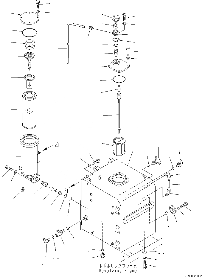 Схема запчастей Komatsu PC300LC-6Z - ГИДР. БАК. (БЕЗ ДАТЧИКА)(№9-999) ГИДРАВЛИКА