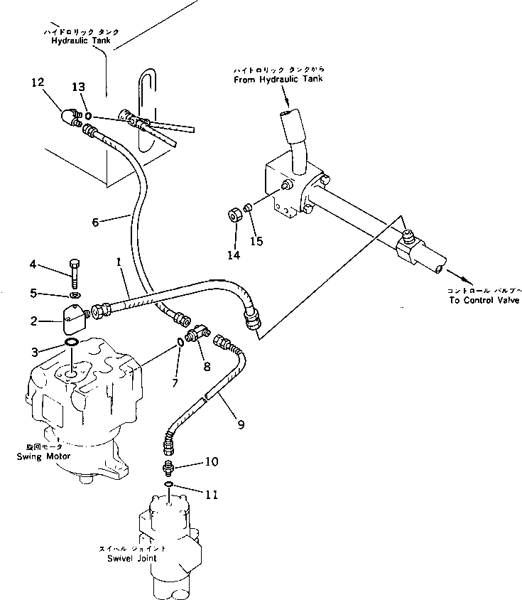 Схема запчастей Komatsu PC300LC-3 - ГИДРОЛИНИЯ (ВОЗВРАТ.) (/)(№-97) УПРАВЛ-Е РАБОЧИМ ОБОРУДОВАНИЕМ