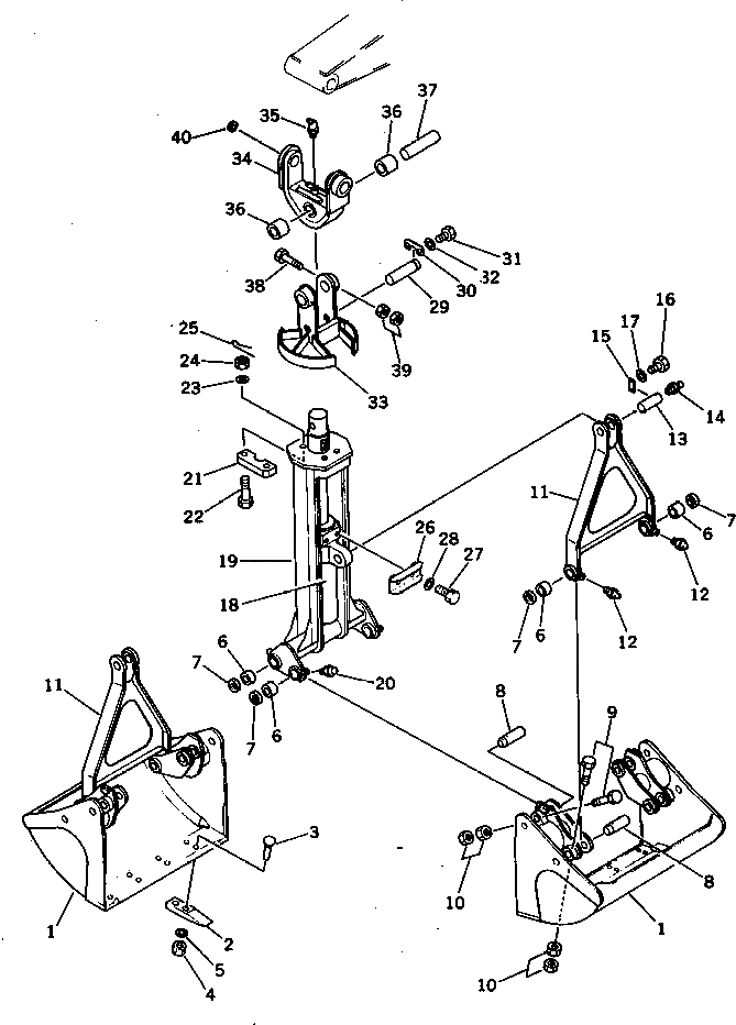 Схема запчастей Komatsu PC300LC-3 - ГРЕЙФЕРН. КОВШ¤ .8M. (DIGGING ТИП) РАБОЧЕЕ ОБОРУДОВАНИЕ
