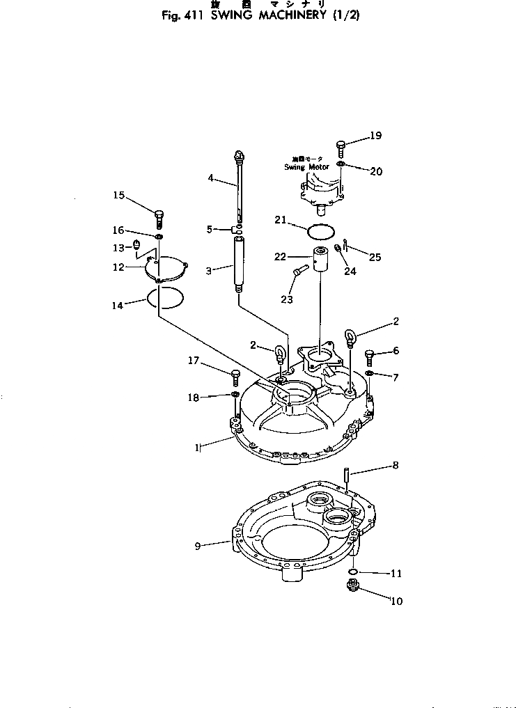 Схема запчастей Komatsu PC300LC-2 - МЕХАНИЗМ ПОВОРОТА (/) ПОВОРОТН. И СИСТЕМА УПРАВЛЕНИЯS