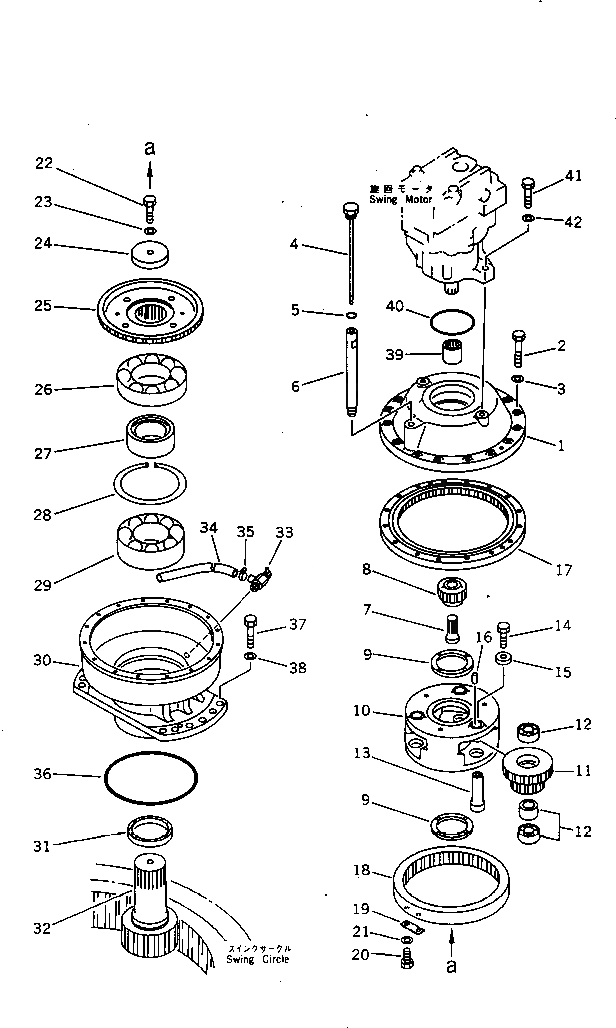 Схема запчастей Komatsu PC300LC-3 - МЕХАНИЗМ ПОВОРОТА ПОВОРОТН. И СИСТЕМА УПРАВЛЕНИЯ