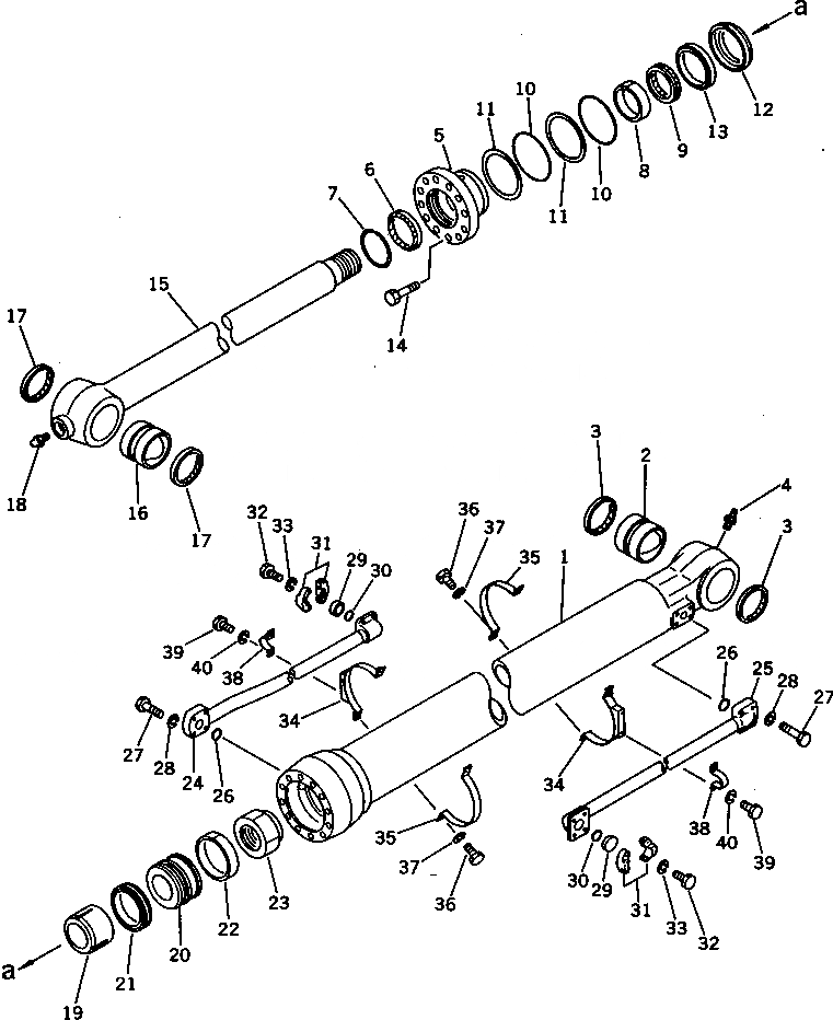 Схема запчастей Komatsu PC300LC-3 - ЦИЛИНДР КОВША УПРАВЛ-Е РАБОЧИМ ОБОРУДОВАНИЕМ