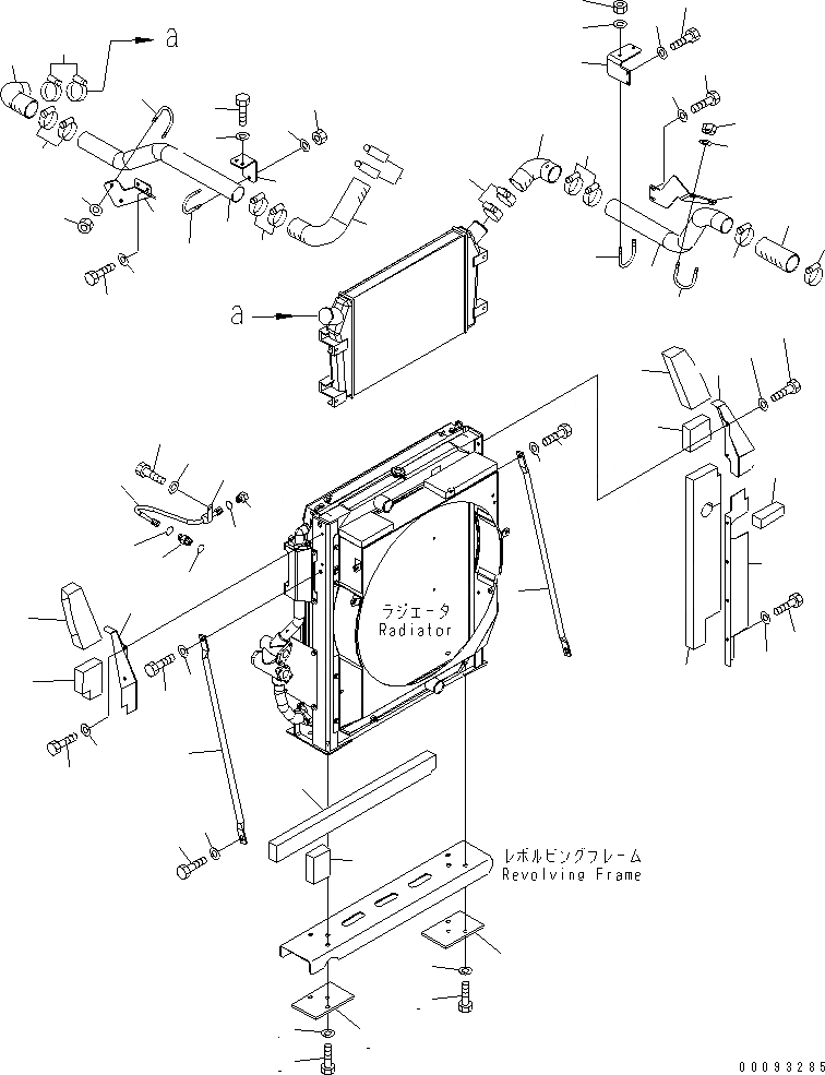 Схема запчастей Komatsu PC300LC-7 - ОХЛАЖД-Е (ПОСЛЕОХЛАДИТЕЛЬ ТРУБЫ И ВОЗД. ЛИНИЯ ОХЛАЖДЕНИЯ)(№7-) СИСТЕМА ОХЛАЖДЕНИЯ