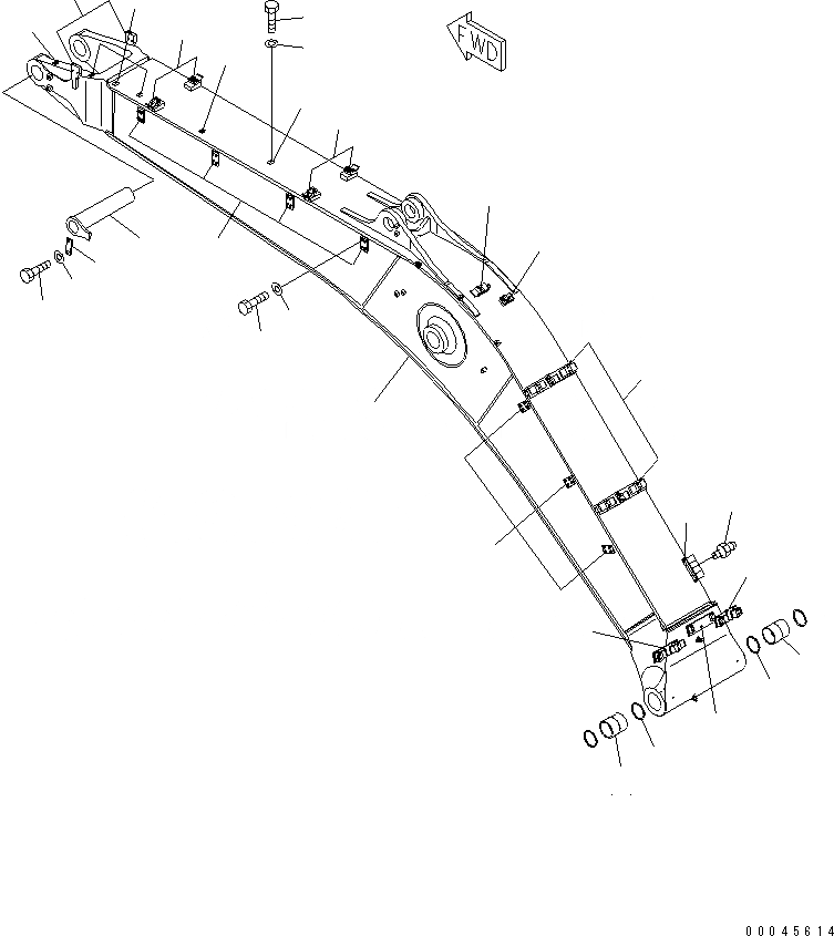 Схема запчастей Komatsu PC300LC-7 - СТРЕЛА (СТРЕЛА И ВЕРХН. ПАЛЕЦ) ( ЧАС. СМАЗКА INTERVAL) (АВСТРАЛИЯ СПЕЦ-Я.) РАБОЧЕЕ ОБОРУДОВАНИЕ