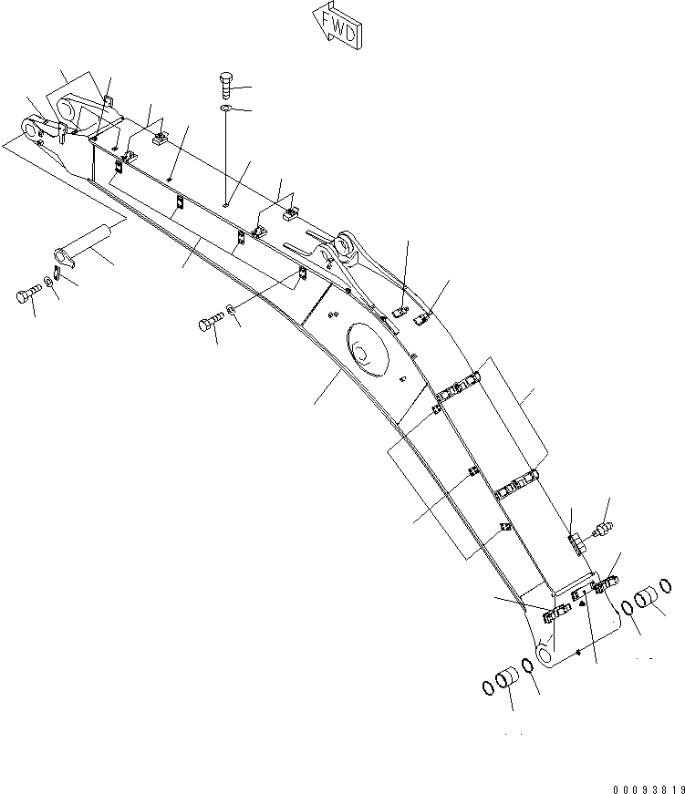 Схема запчастей Komatsu PC300LC-7 - СТРЕЛА (СТРЕЛА И ВЕРХН. ПАЛЕЦ) (АВСТРАЛИЯ СПЕЦ-Я.)(№77-) РАБОЧЕЕ ОБОРУДОВАНИЕ