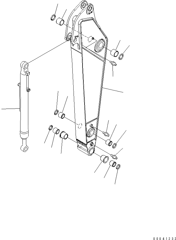 Схема запчастей Komatsu PC300LC-7 - РУКОЯТЬ (.M) (ДЛЯ COMPONENT)(№87-) РАБОЧЕЕ ОБОРУДОВАНИЕ