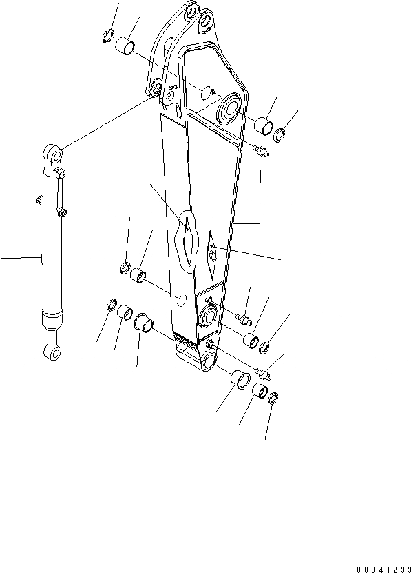 Схема запчастей Komatsu PC300LC-7 - РУКОЯТЬ (.M) (С ДОПОЛН. ГИДРОЛИНИЕЙ) (ДЛЯ COMPONENT)(№87-) РАБОЧЕЕ ОБОРУДОВАНИЕ