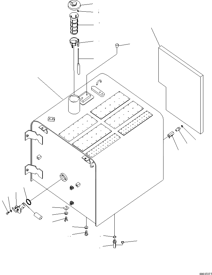 Схема запчастей Komatsu PC300LC-7E0 - ТОПЛИВН. БАК.(№-) ТОПЛИВН. БАК. AND КОМПОНЕНТЫ