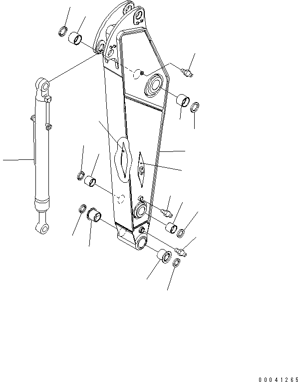 Схема запчастей Komatsu PC300LC-7E0 - РУКОЯТЬ (.M) ( ЧАС. СИСТ. СМАЗКИ ТИП) (С ДОПОЛН. ГИДРОЛИНИЕЙ) РАБОЧЕЕ ОБОРУДОВАНИЕ