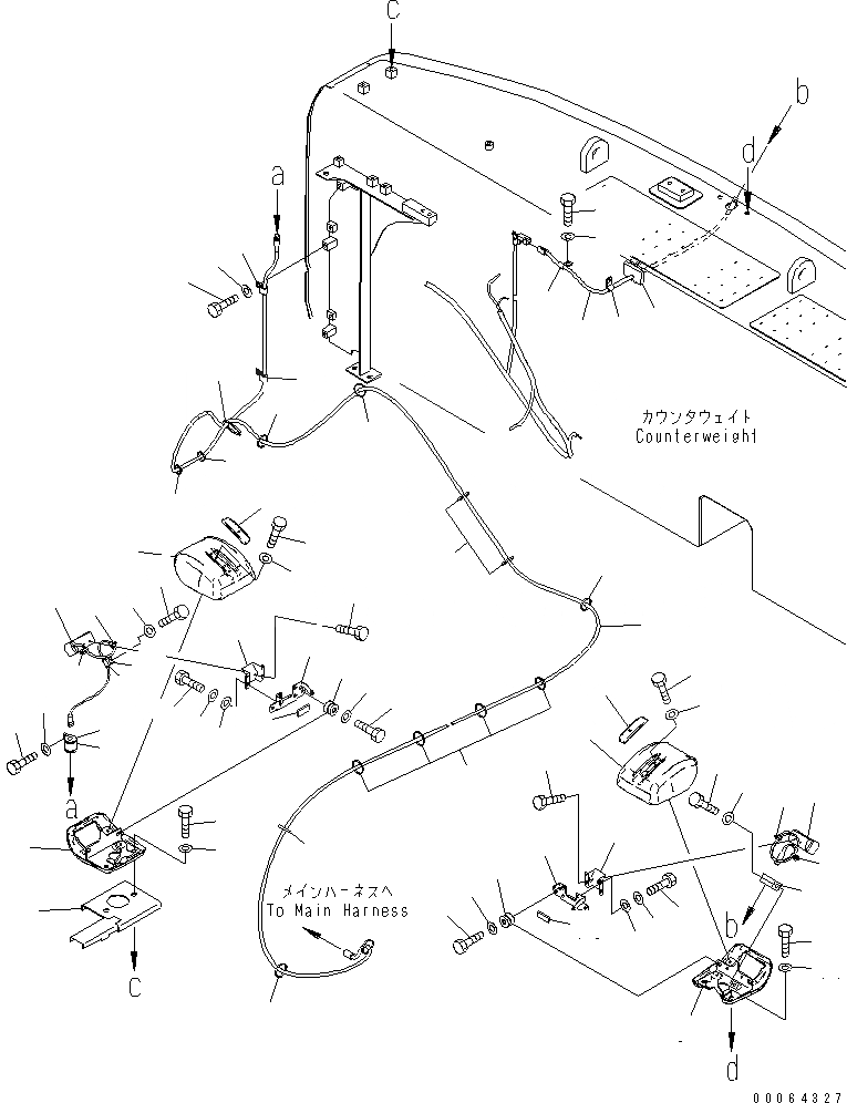 Схема запчастей Komatsu PC300LC-8 - ЗАДН. VIEW МОНИТОРING СИСТЕМА ( CAMERA)(№-) ЭЛЕКТРИКА