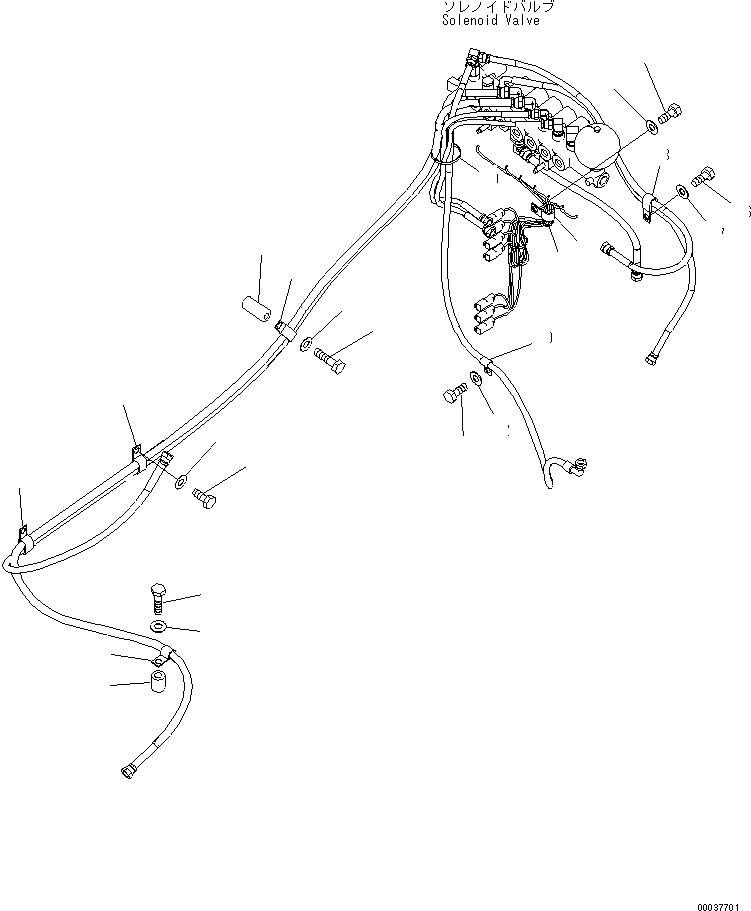 Схема запчастей Komatsu PC300LC-8 - СОЛЕНОИДНЫЙ КЛАПАН (КРЕПЛЕНИЕ)(№-) ГИДРАВЛИКА