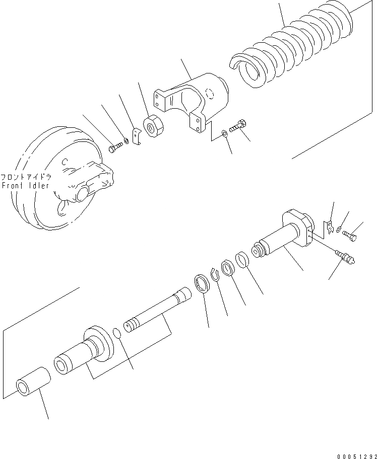 Схема запчастей Komatsu PC300LC-8 - ОПОРНЫЙ ЭЛЕМЕНТ ЛЕНИВЦА(№-) ХОДОВАЯ